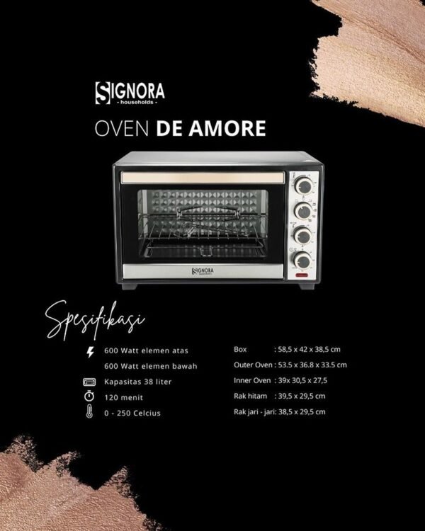 Signora - Oven De Amore - 38 Liter - FREE Hadiah - Image 4