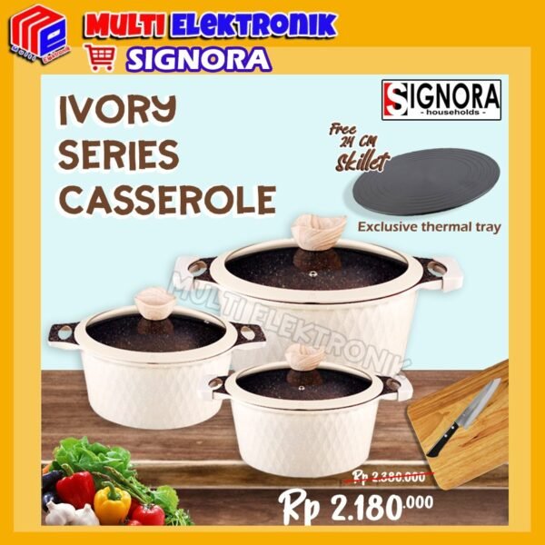 Signora - Ivory Series Casserole - Free Skillet 24CM