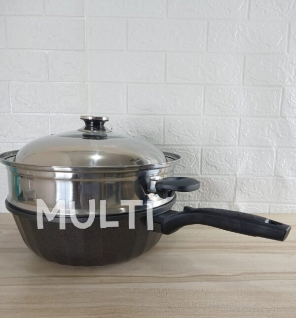 Signora - New Steam Wok 32cm - Anti Lengket - FREE Hadiah - Image 5