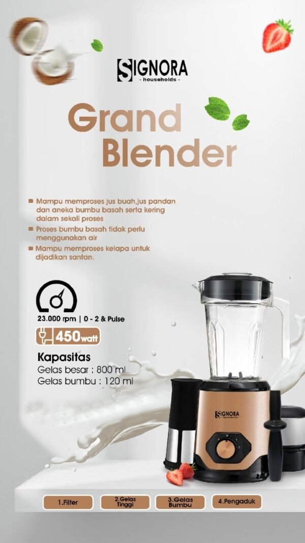 Signora - Grand Blender Multifungsi - Rose Gold - Image 3
