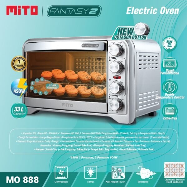 Mito - Oven Listrik - 33 Liter - Fantasy 2 - MO888 - Image 2