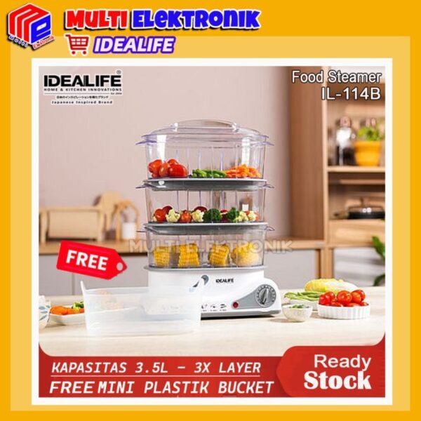 Idealife - Food Steamer - Pengkukus Makanan - IL114B