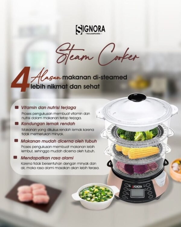Signora - Steam Cooker - Steamer Kukus - Pemanas Makanan - Image 3