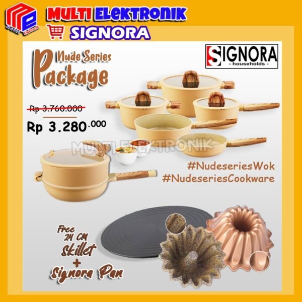 Signora - Nude Series Cookware & Wok - Free 24CM Skillet