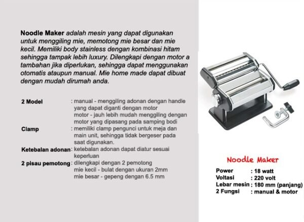 Signora - Manual Noodle Maker - Alat Giling Mie Manual - Image 7