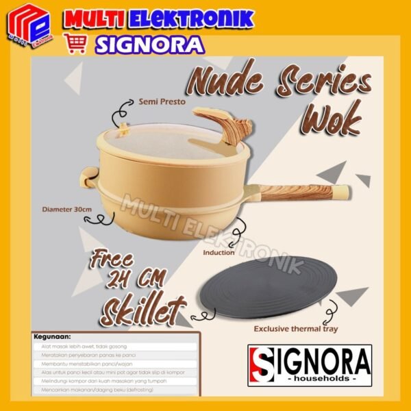 Signora - Wok Pan 30cm - Nude Series - FREE Skillet