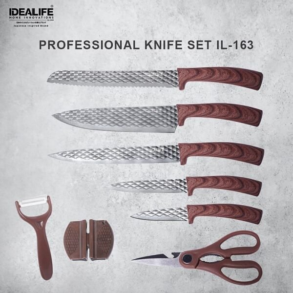 Idealife - Pisau Set - Knife Set - Pisau Dapur - IL163 - Image 4