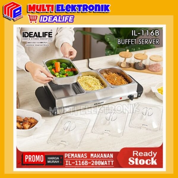 Idealife - Pemanas Makanan - Buffet Warmer - IL116B