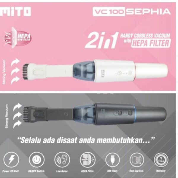 Mito - Wireless Vacuum Cleaner HEPA Filter - VC100 Sephia - Image 3
