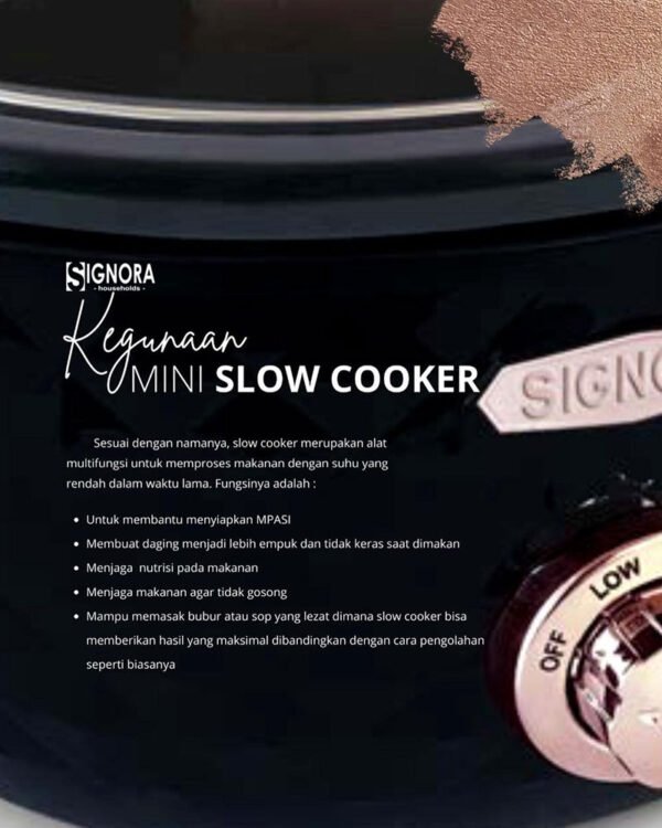 Signora - Mini Slow Cooker - 3.3 Liter - FREE Hadiah - Image 4