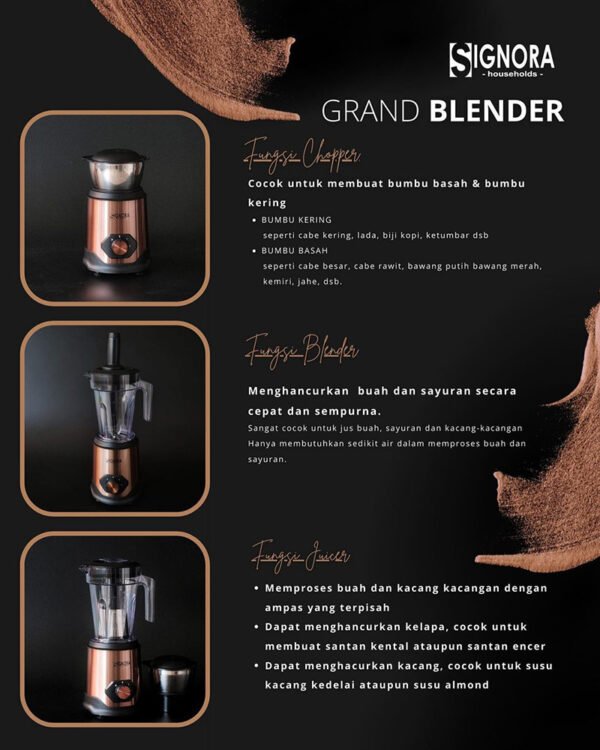 Signora - Grand Blender Multifungsi - Rose Gold - Image 6