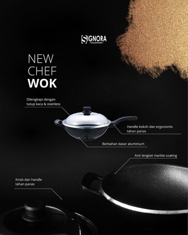 Signora - Panci Wok Pan 32cm - New Chef Wok - Image 4