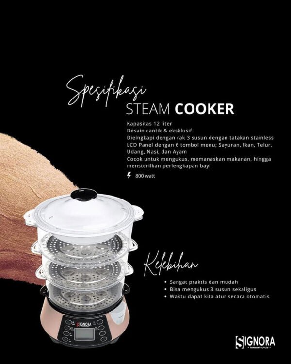 Signora - Steam Cooker - Steamer Kukus - Pemanas Makanan - Image 5