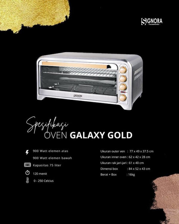 Signora - New Oven Galaxy Pro - Gold - 75 Liter - Image 3
