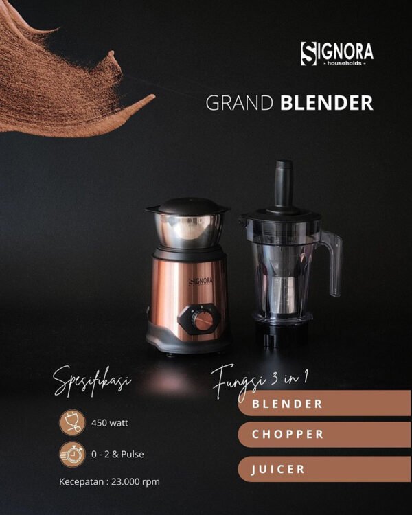Signora - Grand Blender Multifungsi - Rose Gold - Image 5