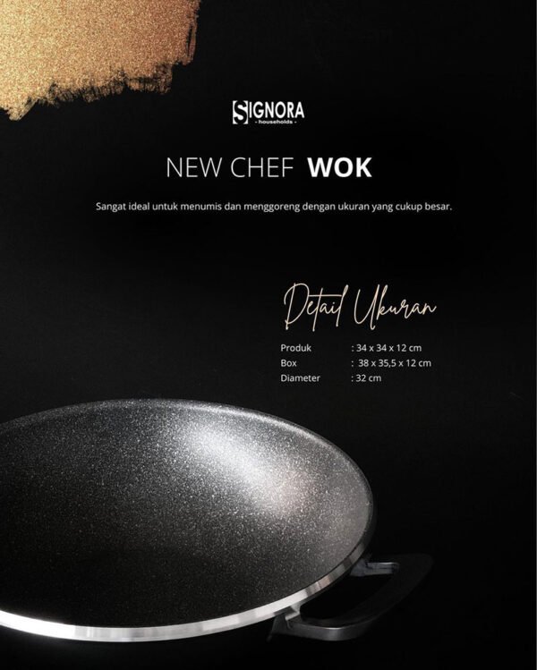 Signora - Panci Wok Pan 32cm - New Chef Wok - Image 5