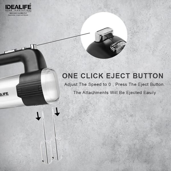 Idealife - Hand Mixer Multi Speed - 5 Speed - IL221B - Image 5