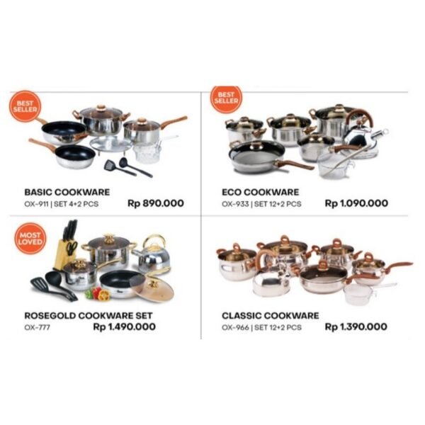 Oxone - Panci Set Stainless Steel - Image 2