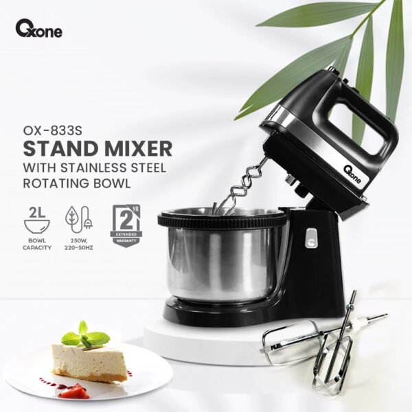 Oxone - Stand Mixer Stainless Steel - 2 Liter - OX833S - Image 5