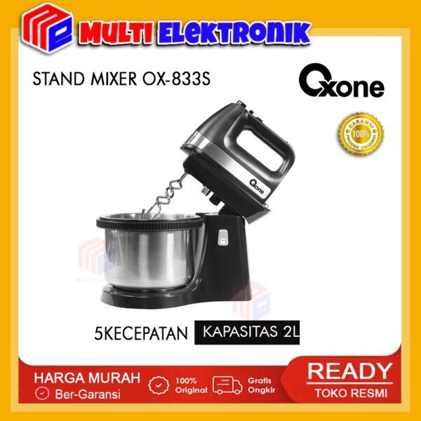 Oxone - Stand Mixer Stainless Steel - 2 Liter - OX833S