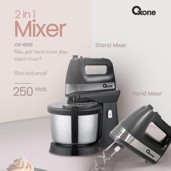 Oxone - Stand Mixer Stainless Steel - 2 Liter - OX833S - Image 4