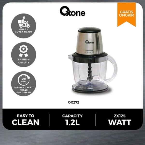 Oxone - Food Processor / Chopper - Penggiling Daging - 1.2 Liter - Image 2