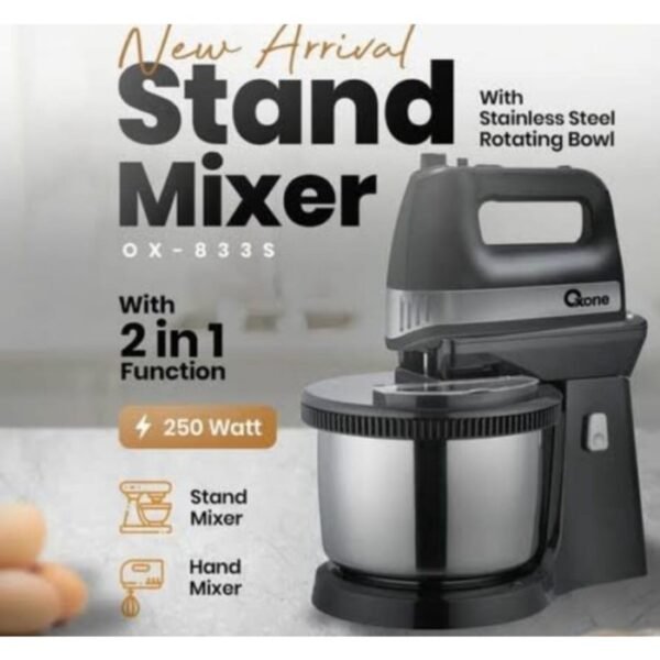 Oxone - Stand Mixer Stainless Steel - 2 Liter - OX833S - Image 2